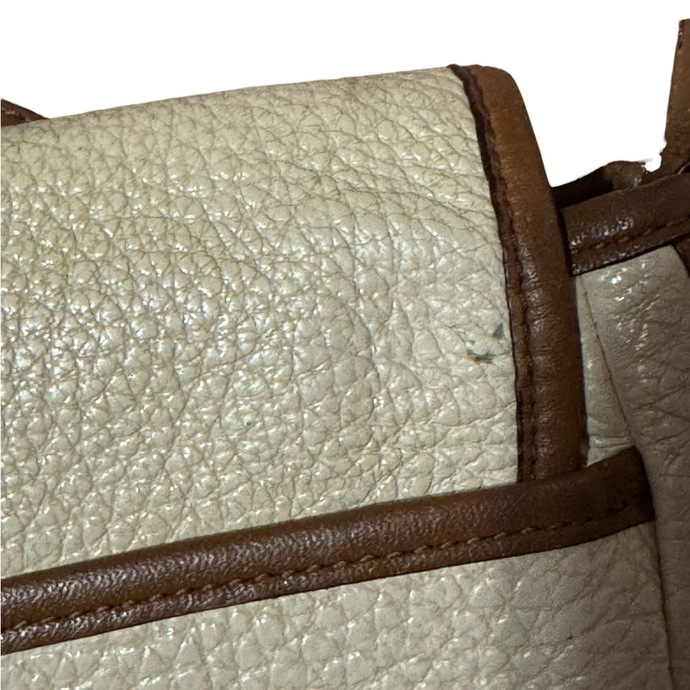 Coach Hadley Leather D1494-F31664 Crossbody Handbag Colorblock Ivory & Brown - Picture 9 of 10